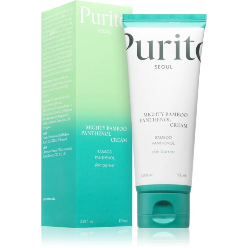 Purito Mighty Bamboo Panthenol Cream intenzivní regenerační krém pro obnovu kožní bariéry 100 ml