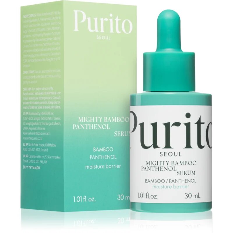 Purito Mighty Bamboo Panthenol Serum intenzivně regenerační sérum pro obnovu kožní bariéry 30 ml