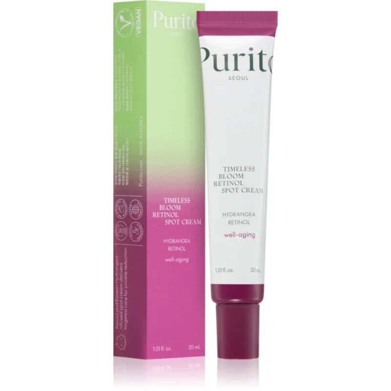 Purito Timeless Bloom Retinol Spot Cream lokální péče proti vráskám očního okolí 30 ml