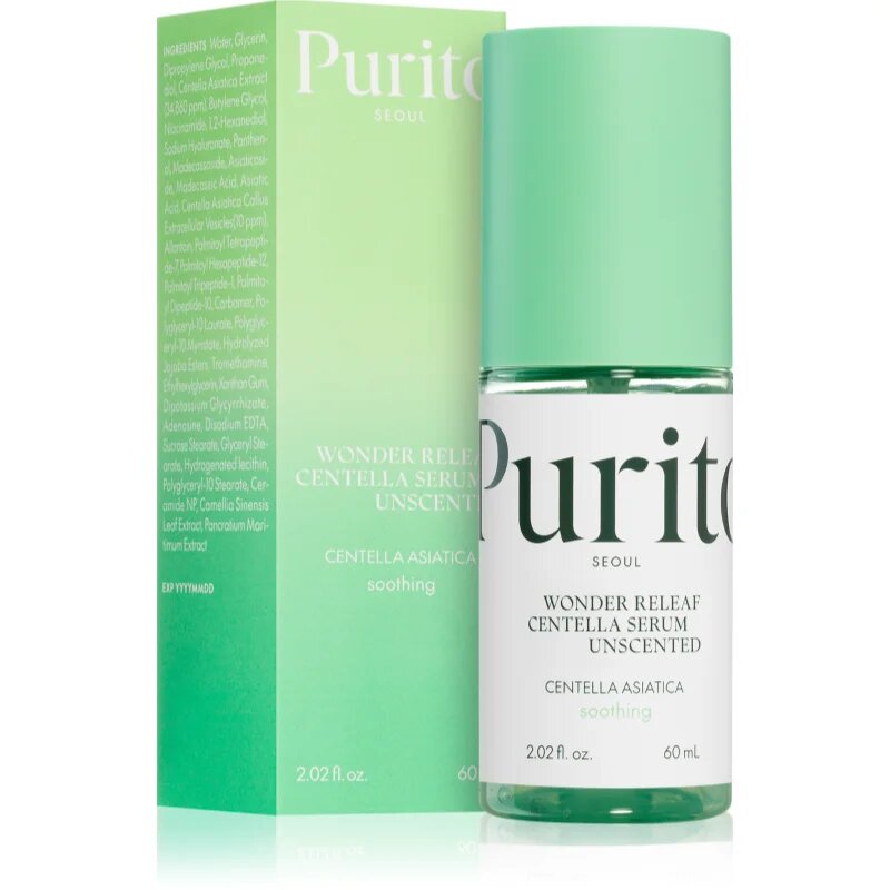 Purito Wonder Releaf Centella Serum Unscented regenerační pleťové sérum pro zklidnění a posílení citlivé pleti 60 ml