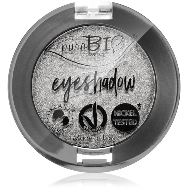 puroBIO Cosmetics Compact Eyeshadows oční stíny odstín 23 Silver 25 g