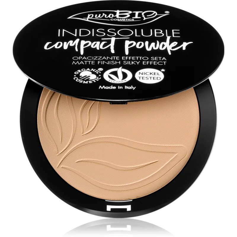 puroBIO Cosmetics Indissouble kompaktní pudr s matným efektem odstín 03 9 g