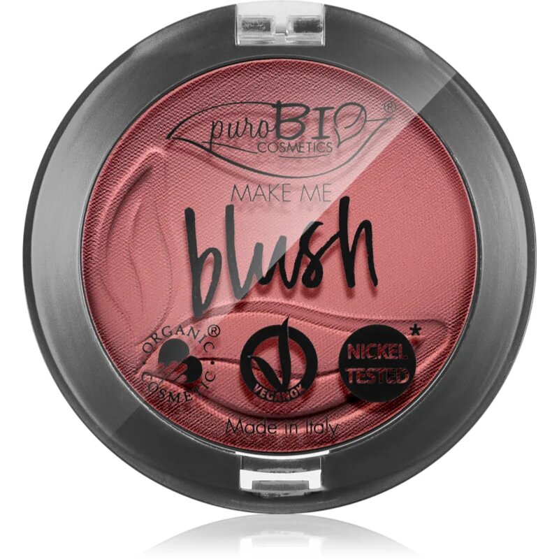 puroBIO Cosmetics Long-lasting Blush pudrová tvářenka odstín 06 Cherry Blossom 5.2 g