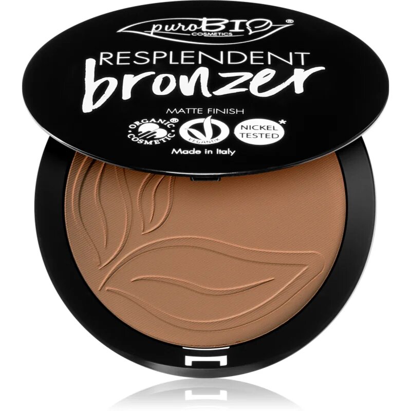 puroBIO Cosmetics Resplendent bronzer s matným efektem odstín 01 Pale Brown 9 g