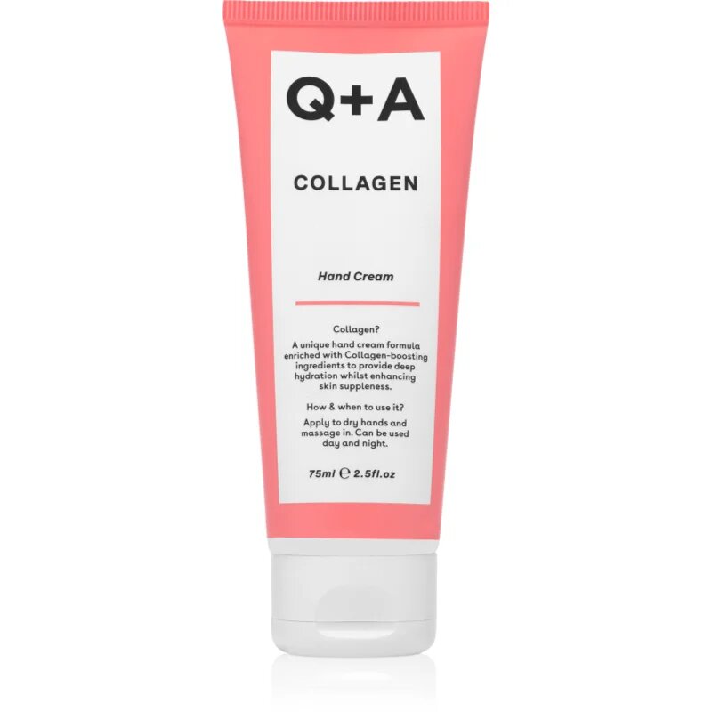 Q+A Collagen hydratační krém na ruce s vyživujícím účinkem 75 ml