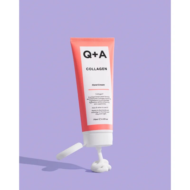 Q+A Collagen hydratační krém na ruce s vyživujícím účinkem 75 ml