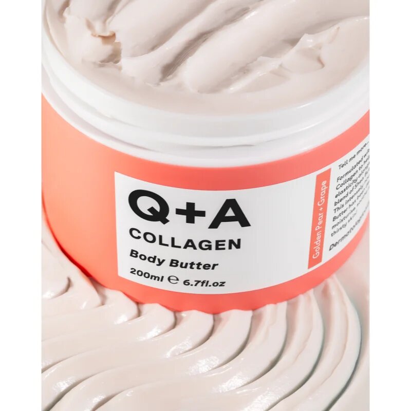 Q+A Collagen tělové máslo s vyživujícím účinkem vůně Golden Pear + Grape 200 ml