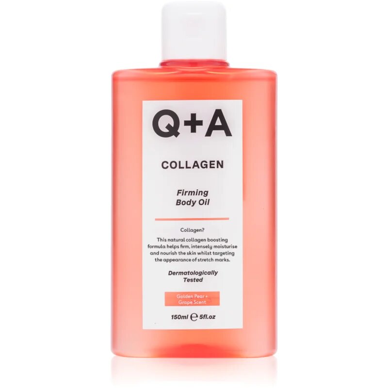 Q+A Collagen zpevňující tělový olej vůně Golden Pear & Grape 150 ml