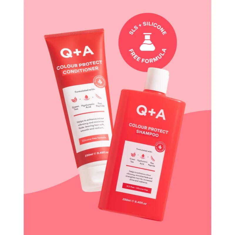 Q+A Colour Protect šampon pro ochranu barvených vlasů 250 ml