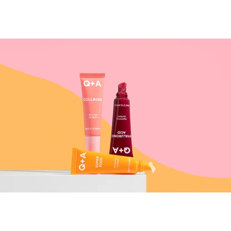 Q+A Hyaluronic Acid tónovací balzám na rty s hydratačním účinkem 10 ml