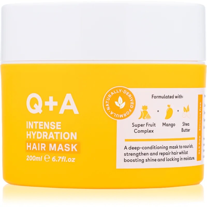 Q+A Intense Hydration intenzivní hydratační maska na vlasy 200 ml