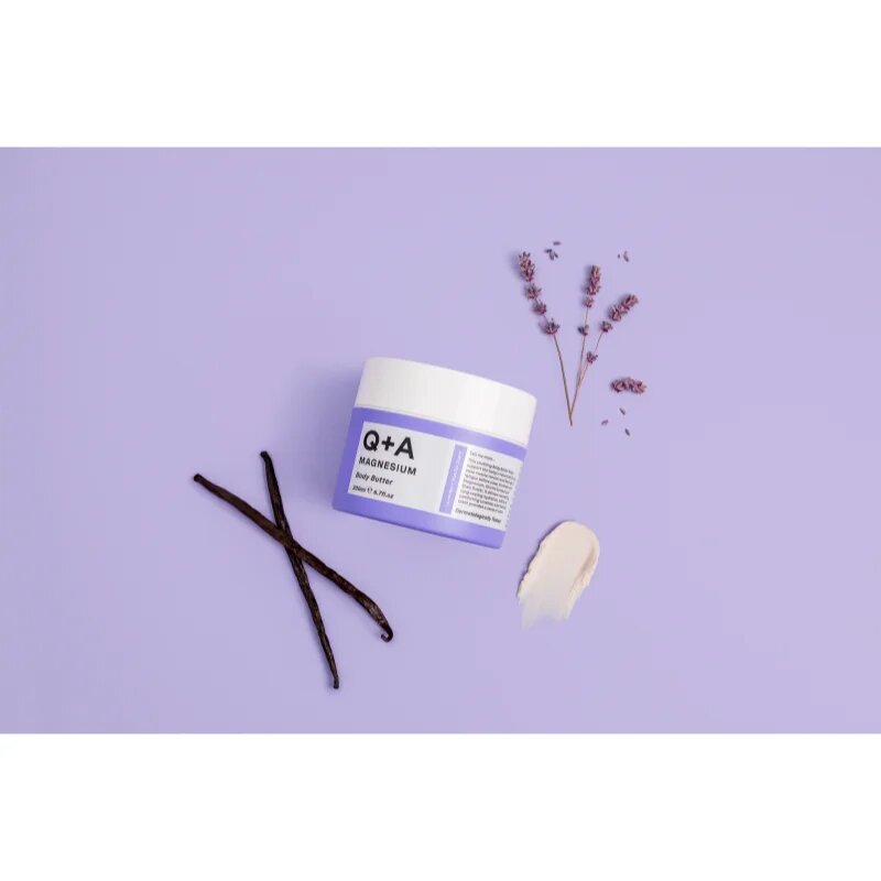 Q+A Magnesium tělové máslo vůně Lavender + Vanilla 200 ml