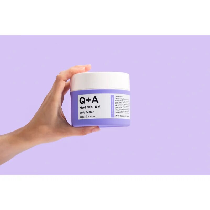 Q+A Magnesium tělové máslo vůně Lavender + Vanilla 200 ml