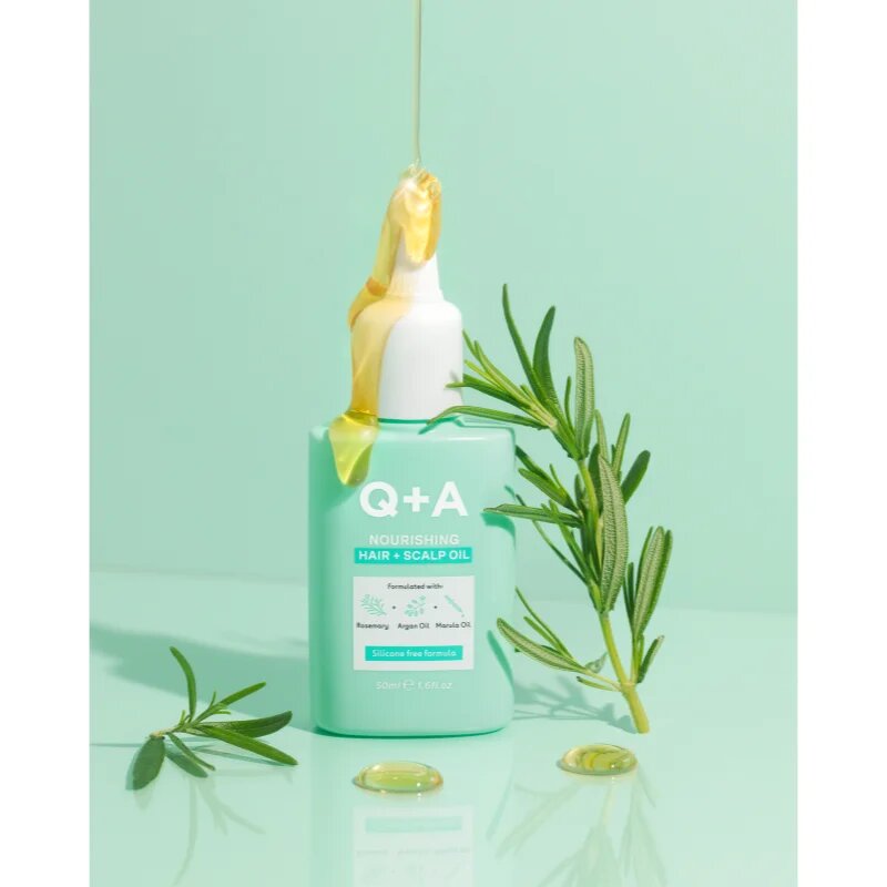 Q+A Nourishing Hair + Scalp Oil vyživující olej na vlasy a vlasovou pokožku 50 ml