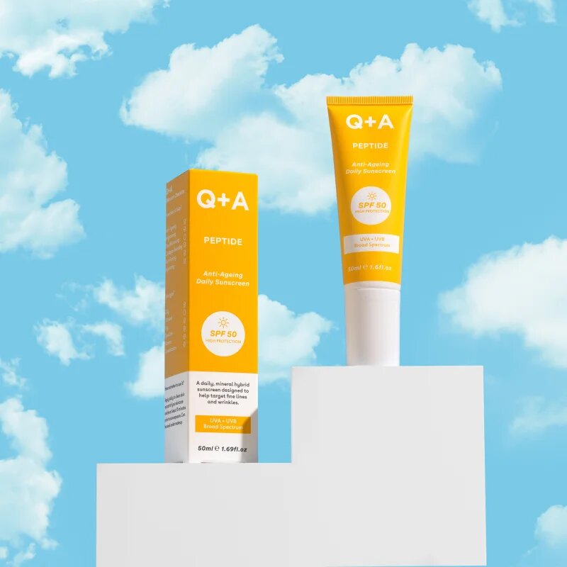 Q+A Peptide ochranný krém na obličej SPF 50 50 ml