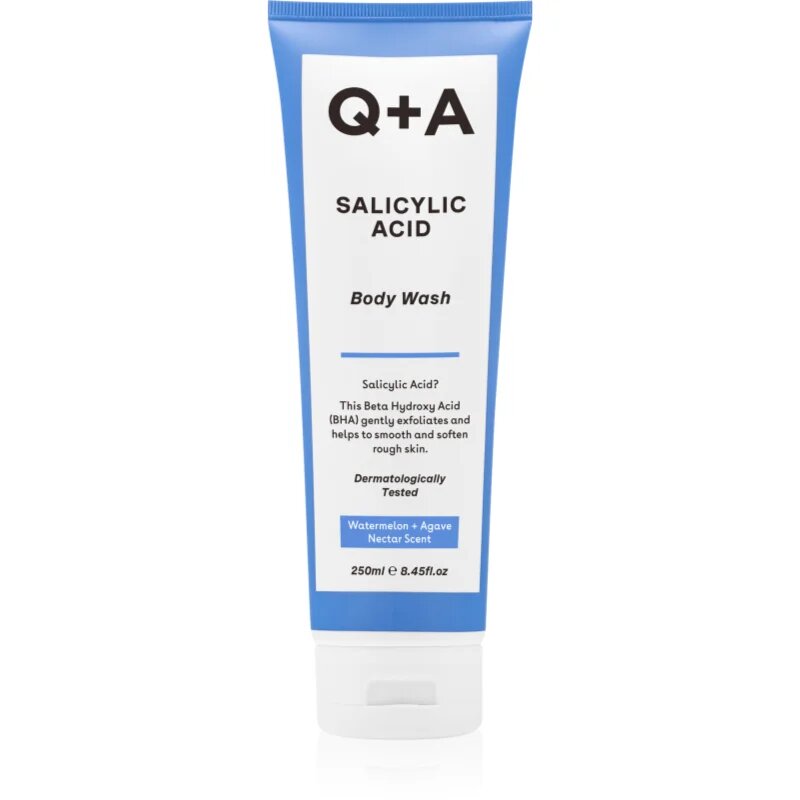 Q+A Salicylic Acid exfoliační sprchový gel s kyselinou salicylovou vůně Watermelon + Agave Nectar 250 ml