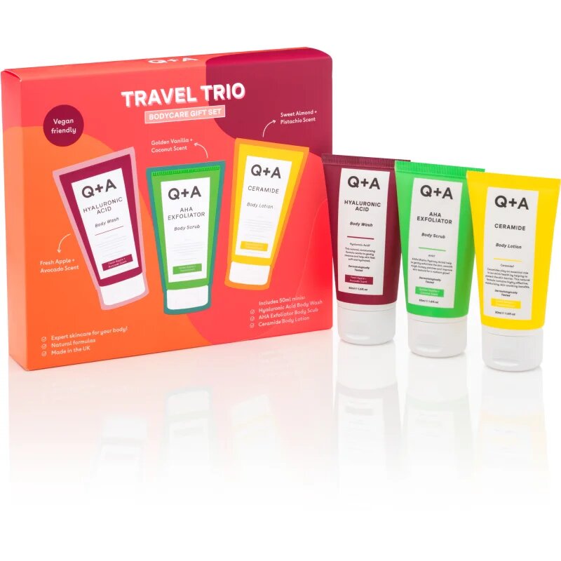 Q+A Travel Trio dárková sada na tělo