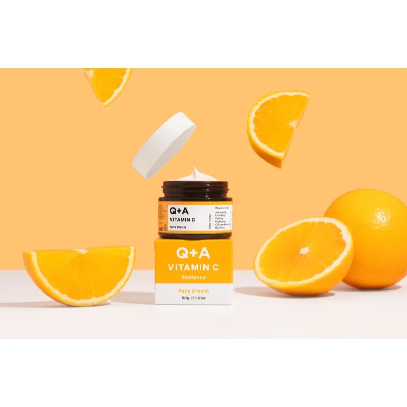 Q+A Vitamin C hydratační a rozjasňující pleťový krém bez parfemace 50 g