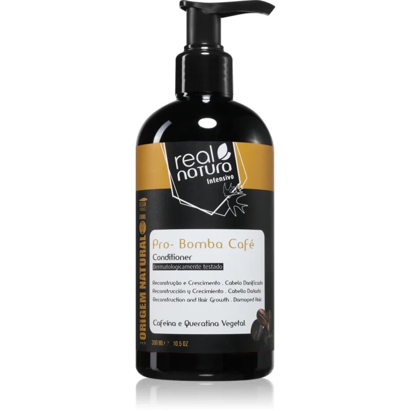 Real Natura Pro - Bomba Café kondicionér pro suché a křehké vlasy 300 ml