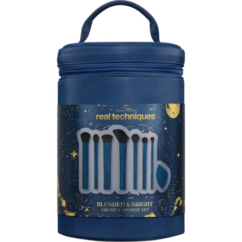 Real Techniques Holiday Blended & Bright sada štětců s taštičkou
