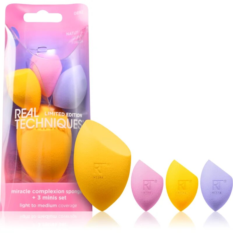 Real Techniques Miracle Complexion Sponge +3 minis set houbička na make-up