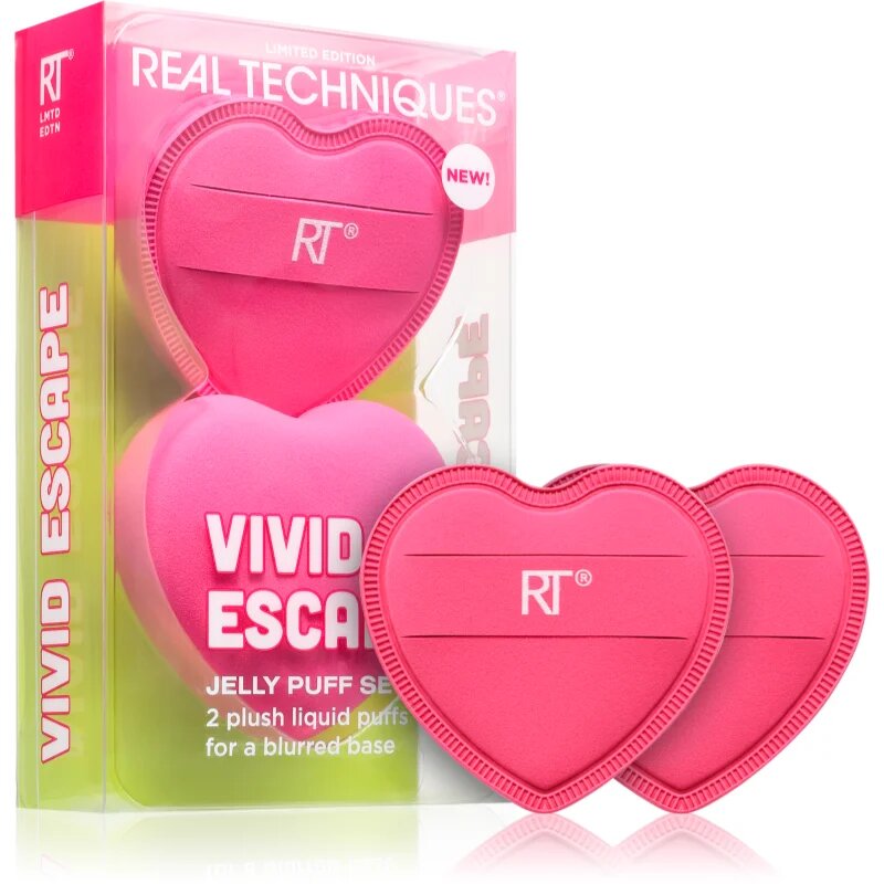 Real Techniques Vivid Escape All About that Base Puff Set houbička na make-up