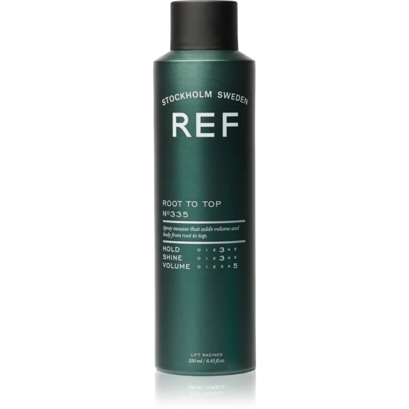 REF Styling Root to Top pěna pro objem od kořínků pro přirozenou fixaci a lesk vlasů 250 ml