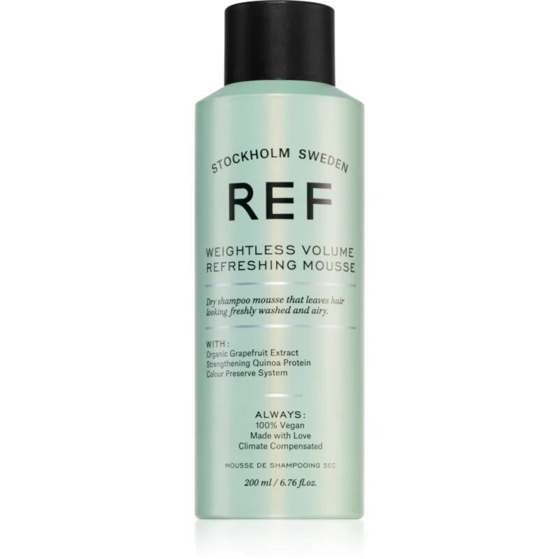 REF Weightless Volume reshing Mousse pěnový suchý šampon pro objem 200 ml