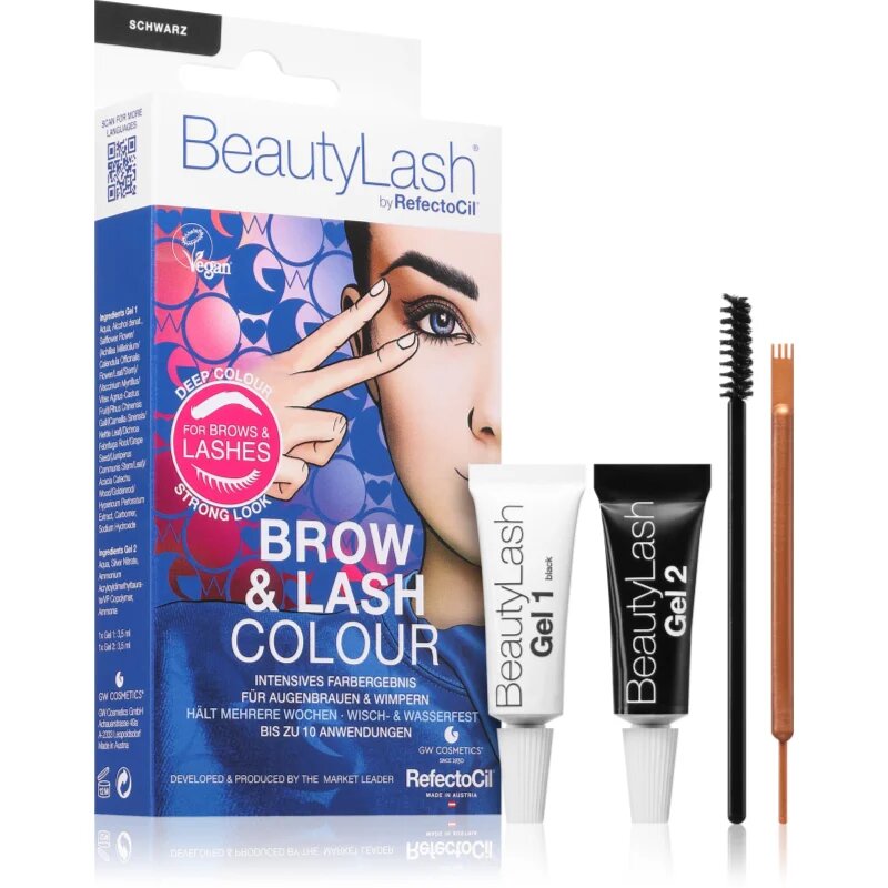 RefectoCil BeautyLash Brow & Lash Colour barva na obočí na řasy a obočí odstín Black 1 ks
