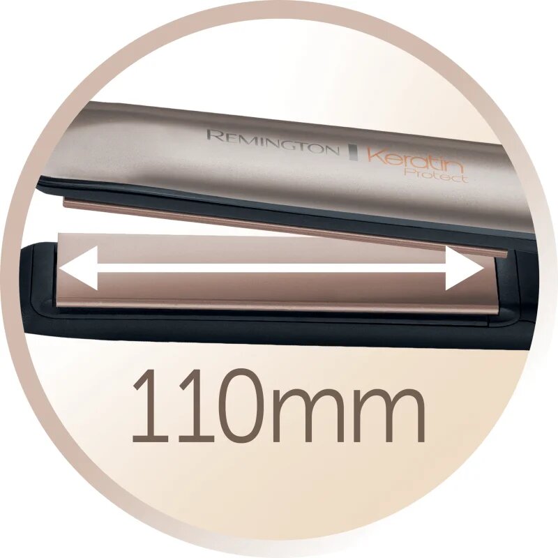 Remington Keratin Protect S8540 žehlička na vlasy keramický povrch napuštěný keratinem a mandlovým olejem 1 ks