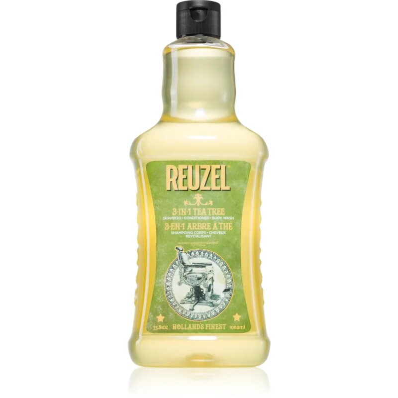 Reuzel Tea Tree 3 v 1 šampon kondicionér a sprchový gel pro muže 1000 ml