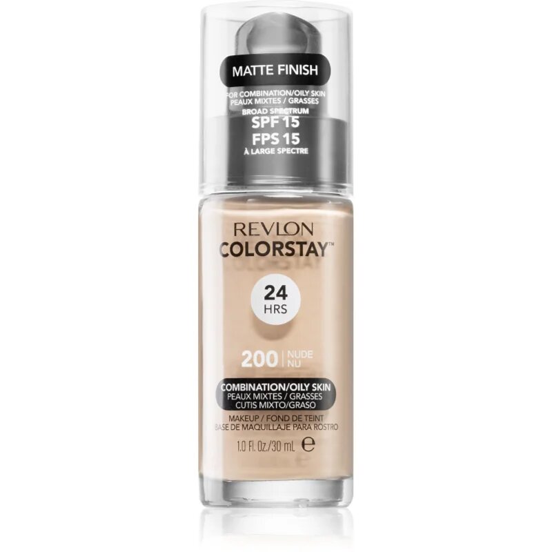 Revlon Cosmetics ColorStay™ SPF 15 dlouhotrvající matující make-up pro mastnou a smíšenou pleť odstín 200 Nude 30 ml