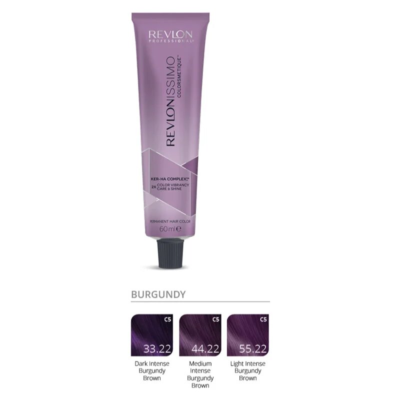 Revlon Professional Revlonissimo Colorsmetique Burgundy Shades permanentní barva na vlasy burgundy 33.22 60 ml