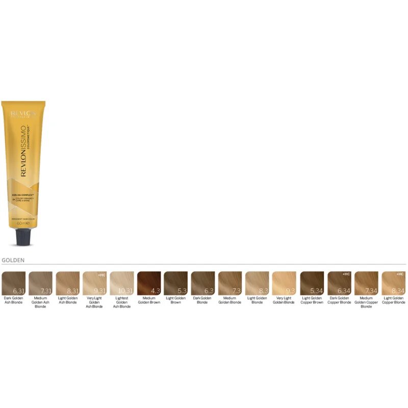 Revlon Professional Revlonissimo Colorsmetique Golden Shades permanentní barva na vlasy pro teplé odstíny blond HC 6.34 60 ml