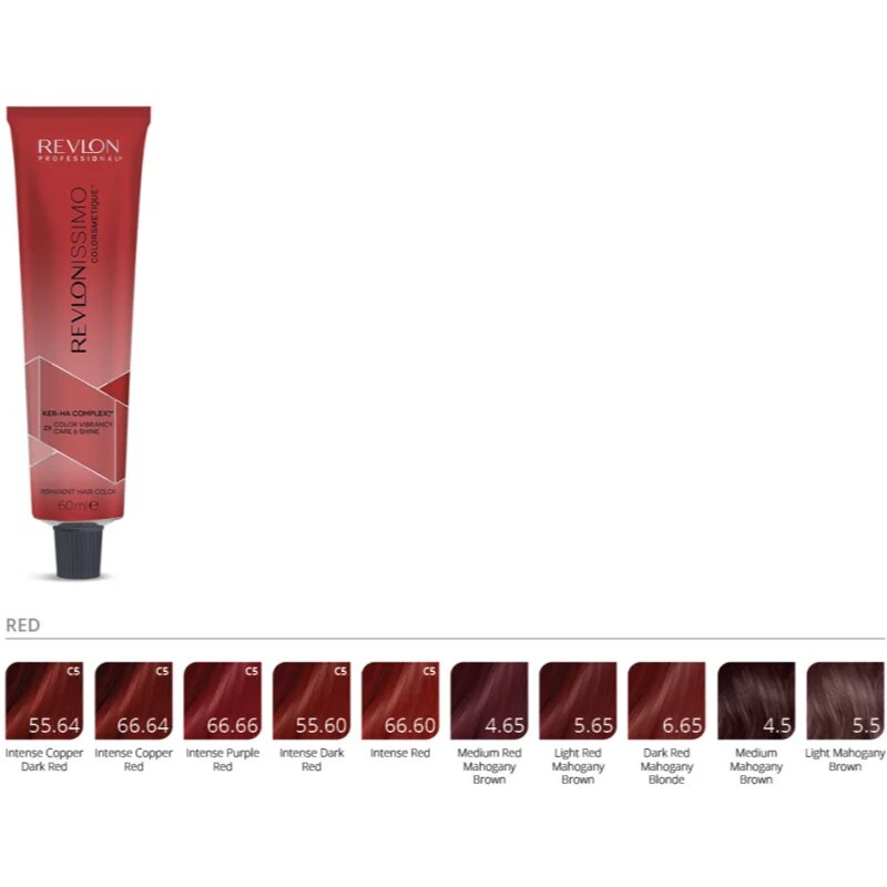Revlon Professional Revlonissimo Colorsmetique Red Shades permanentní barva na vlasy pro červené odstíny vlasů 5.5 60 ml