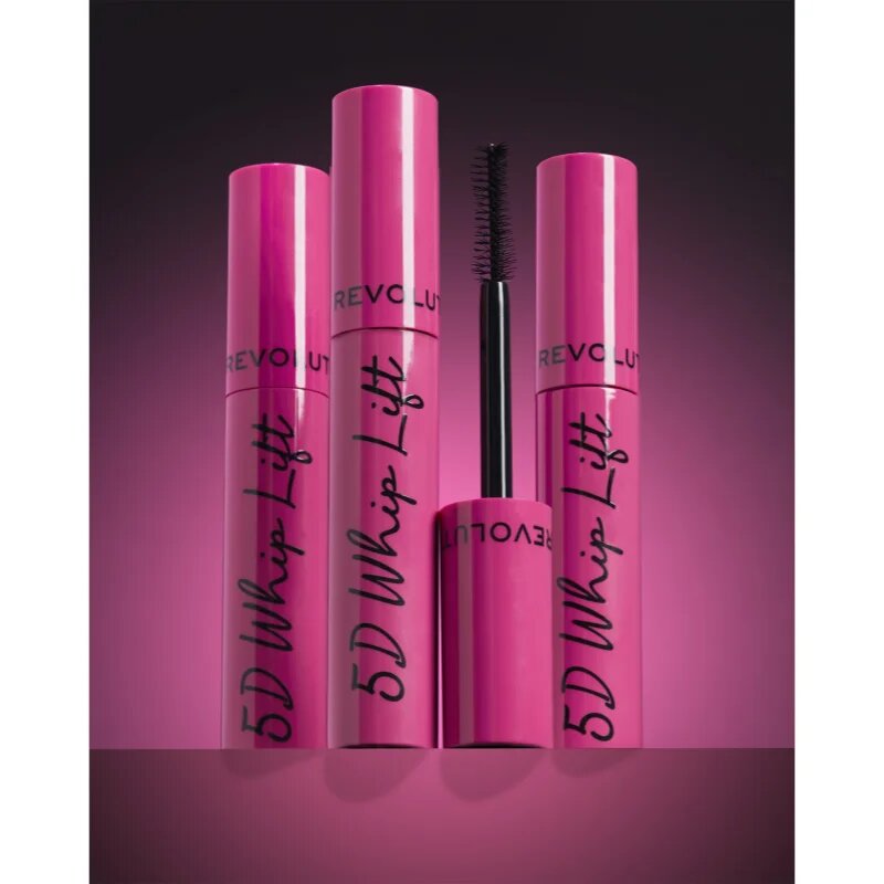 Revolution 5D Lash Whip Lift prodlužující řasenka pro plné řasy odstín Black 12 ml