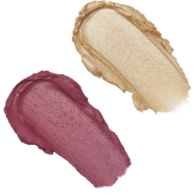 Revolution Blush & Highlight krémová tvářenka a rozjasňovač v tyčince odstín Mauve Glow 2x4.3 g