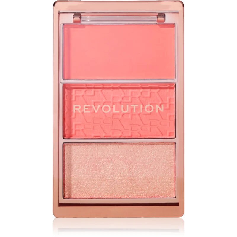 Revolution Blush Icon Palette paleta tvářenek odstín Authentic Peach 9.8 g