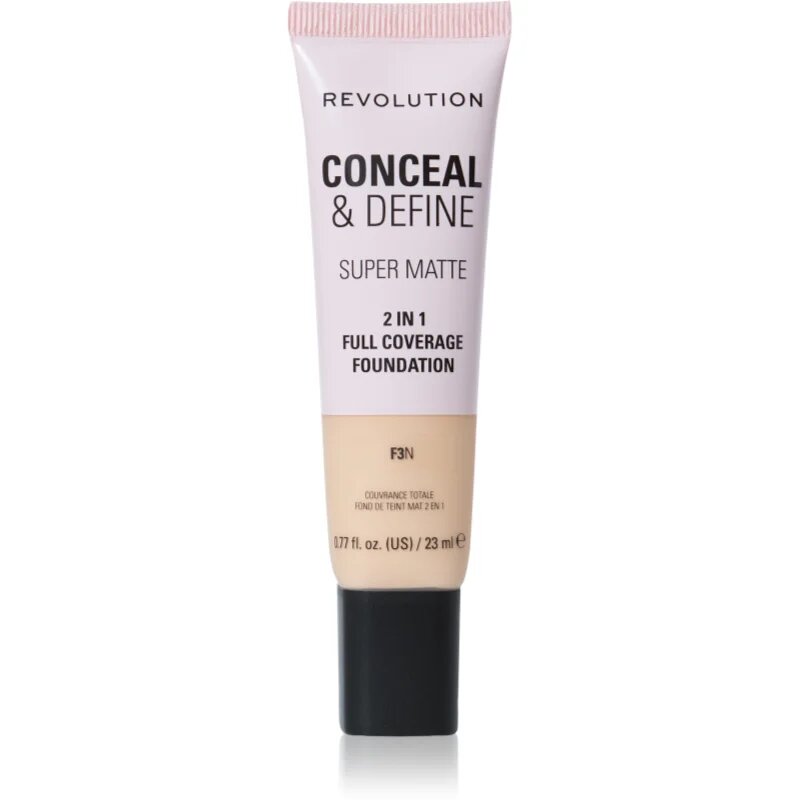 Revolution Conceal & Define matující make-up odstín F3N 23 ml