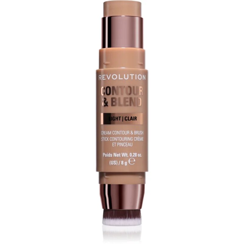 Revolution Contour & Blend Stick konturovací tyčinka se štětcem odstín Light 8 g