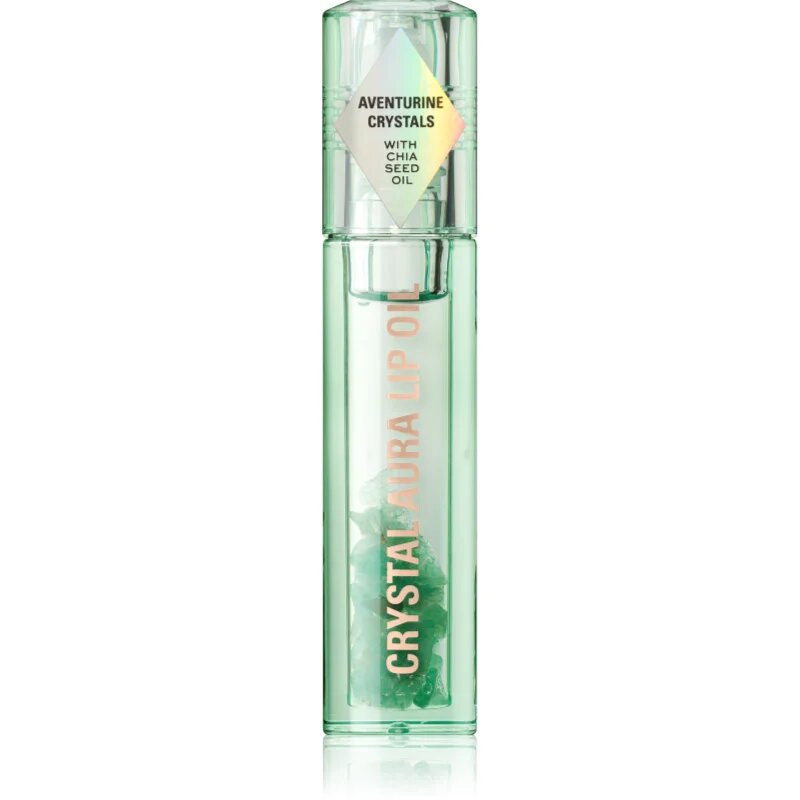 Revolution Crystal Aura olej na rty pro výživu a hydrataci odstín Aventurine Cucumber 2.5 ml
