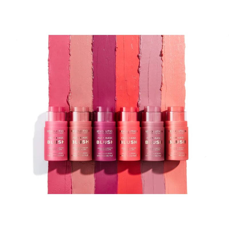 Revolution Fast Base tónovací balzám na rty a tváře odstín Bloom 14 g