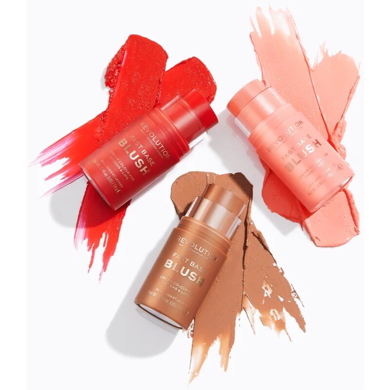 Revolution Fast Base tónovací balzám na rty a tváře odstín Spice 14 g