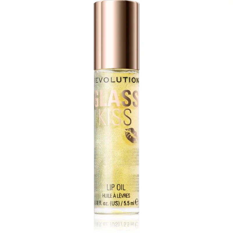 Revolution Glass Kiss třpytivý olej na rty odstín Stardust Lemon 5.5 ml