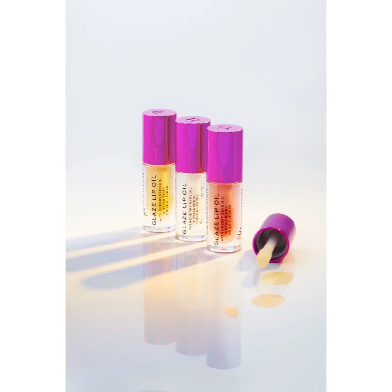 Revolution Glaze olej na rty odstín Glam Pink 4.6 ml
