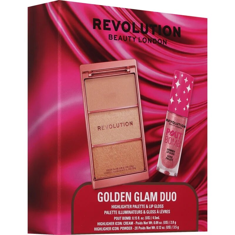 Revolution Golden Glam Duo dárková sada pro ženy 1 ks