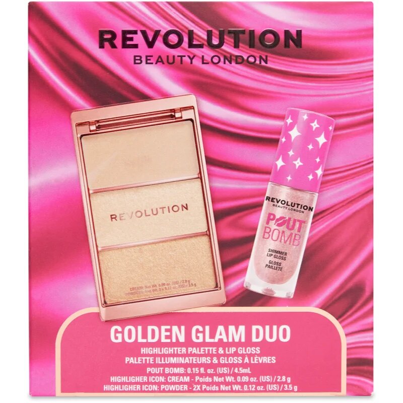 Revolution Golden Glam Duo dárková sada pro ženy 1 ks