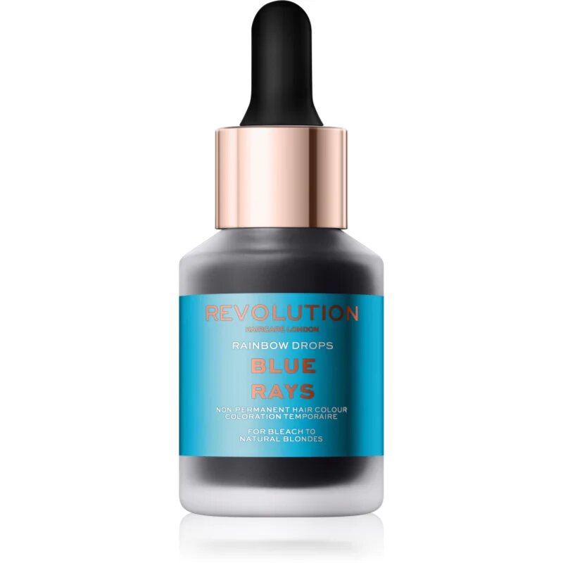 Revolution Haircare Rainbow Drops tónovací barva na vlasy odstín Blue Rays 30 ml
