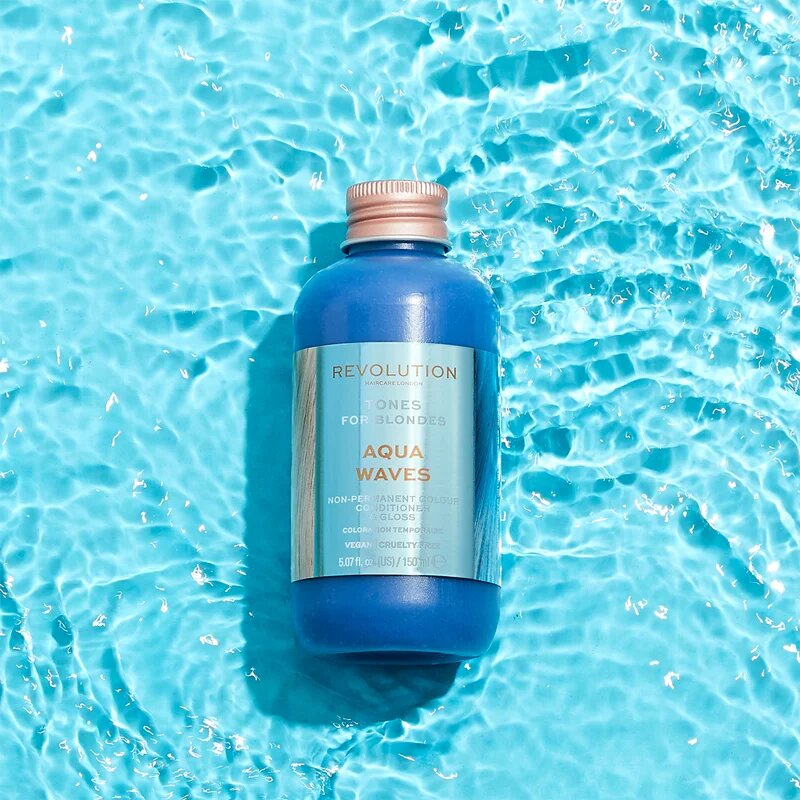 Revolution Haircare Tones For Blondes tónovací balzám pro blond vlasy odstín Aqua Waves 150 ml