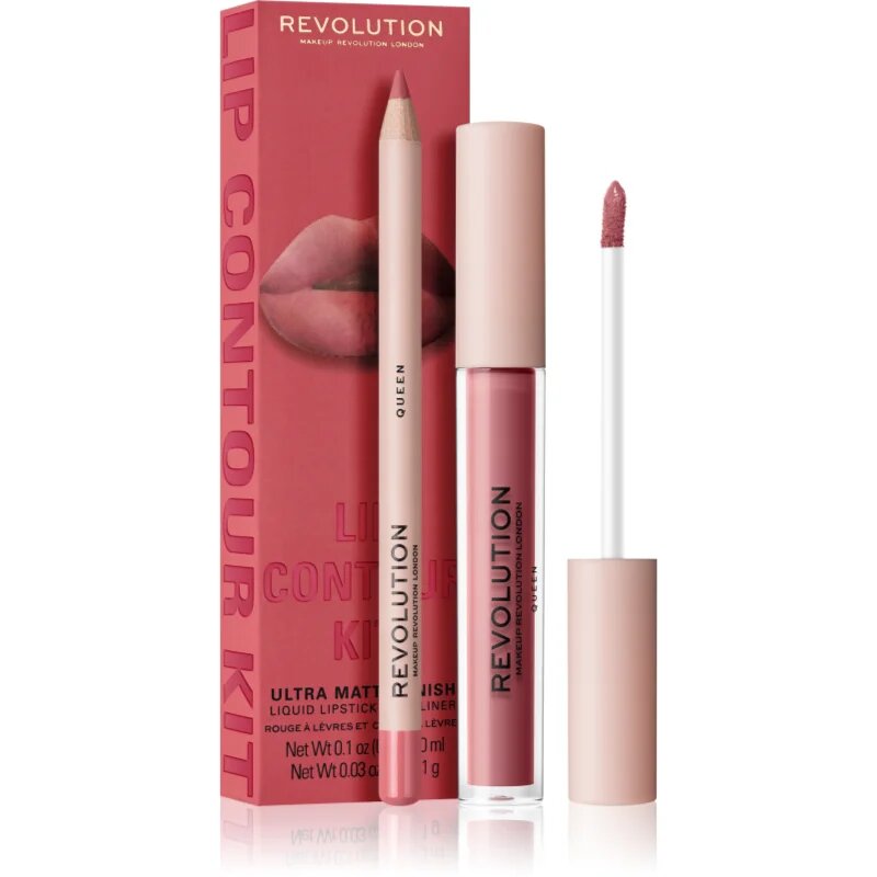 Revolution Lip Contour Kit sada na rty odstín Queen 2 ks